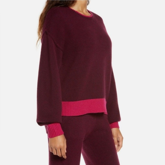 UGG Renata Contrast Trim Cashmere Blend Sweater - Picture 3 of 8